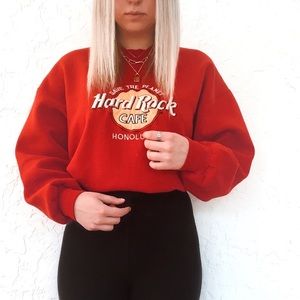 Vintage Hard Rock Cafe Honolulu Embroidered Crew
